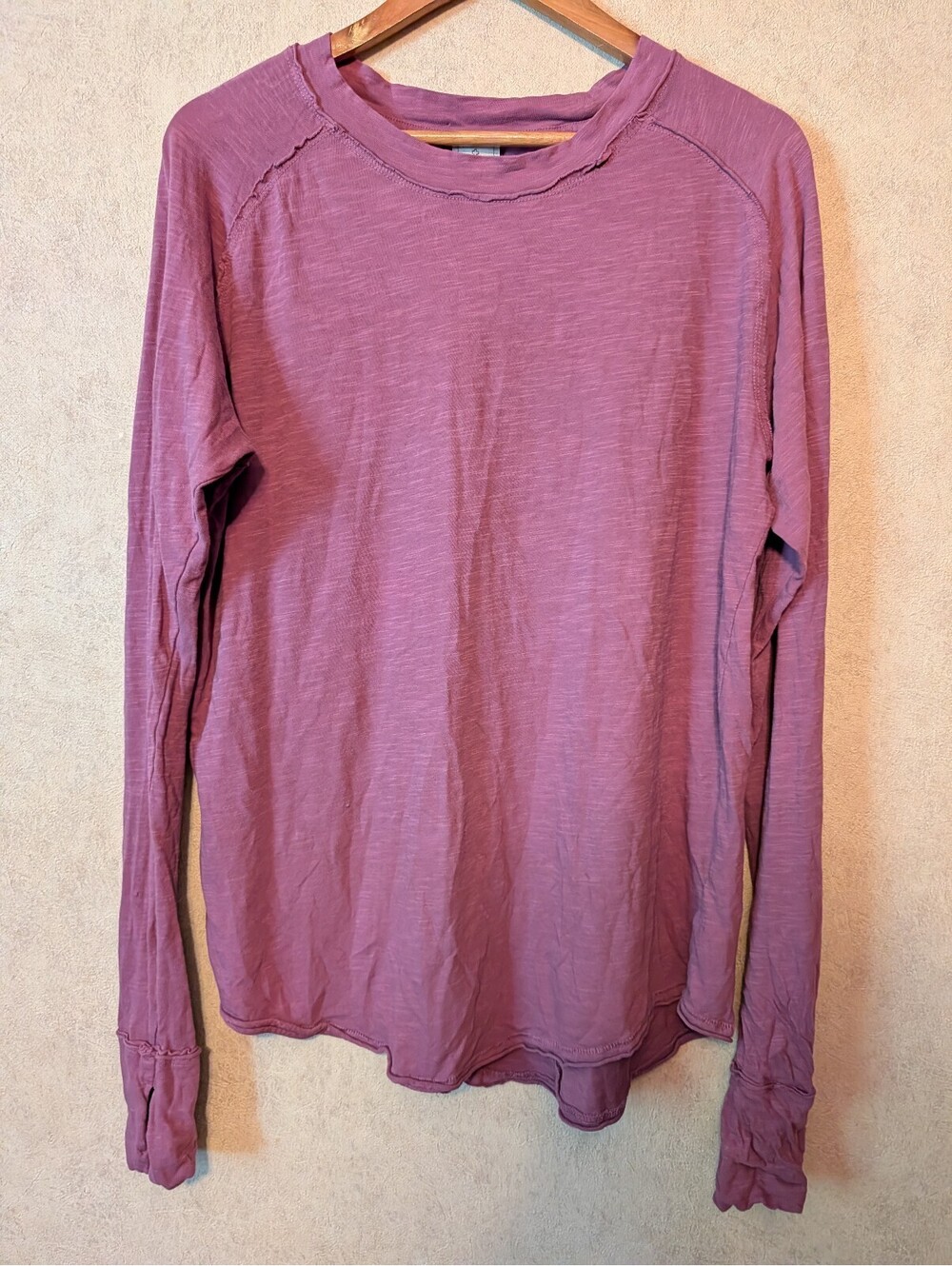 WE THE FREE purple cotton long sleeve tee sz XS